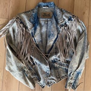 Denim Fringe Jacket